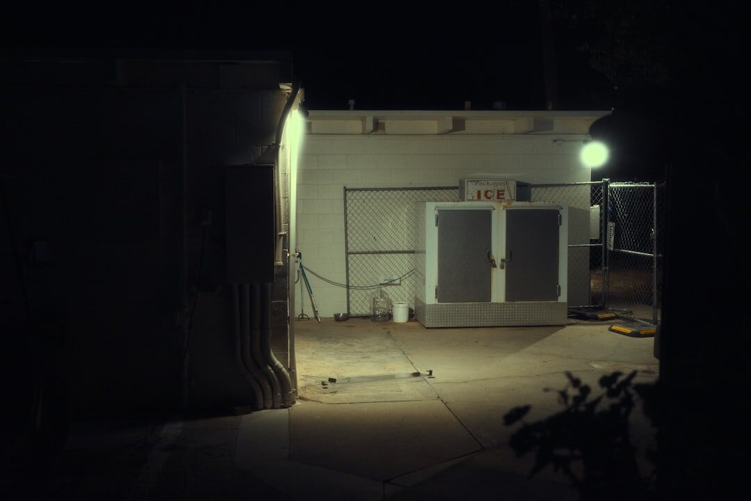 Television studio set with cameras and bright lighting