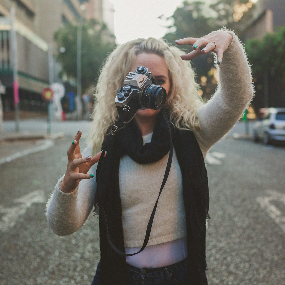 Portrait of a young female social media editor